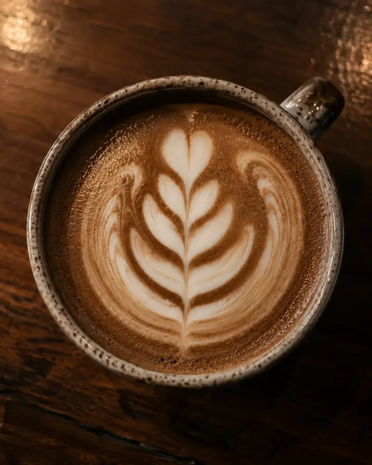 Latte art closeup