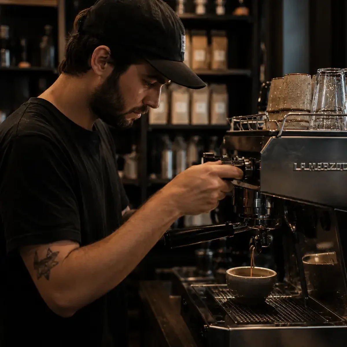 Barista at work